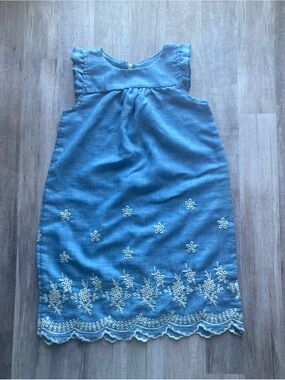 Heart & Arrow Toddler Girls Blue Eyelet Summer Dress Size 2T